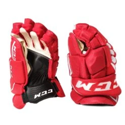 CCM Jetspeed FT4 Junior Hockey Gloves -Ccm ccm gloves ccm jetspeed ft4 junior hockey gloves red white 11 30173463740482