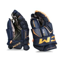 CCM Tacks AS-V Senior Hockey Gloves -Ccm ccm gloves ccm tacks as v senior hockey gloves navy gold 13 30184713486402