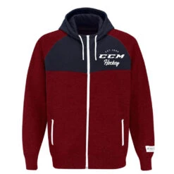Ccm -Ccm ccm hoodies ccm academy full zip mens hoodie burgundy navy m 28744122925122