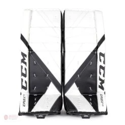 CCM Extreme Flex E5.5 Junior Goalie Leg Pads - Source Exclusive -Ccm ccm leg pads ccm extreme flex e5 5 junior goalie leg pads source exclusive white white black black 26 1 28744299184194