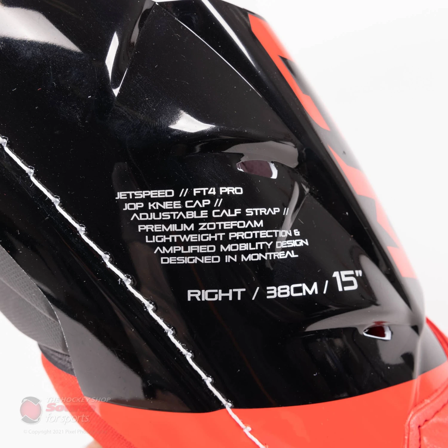 CCM Jetspeed FT4 Pro Senior Hockey Shin Guards 7 CCM Jetspeed FT4 Pro Senior Hockey Shin Guards - Image 7