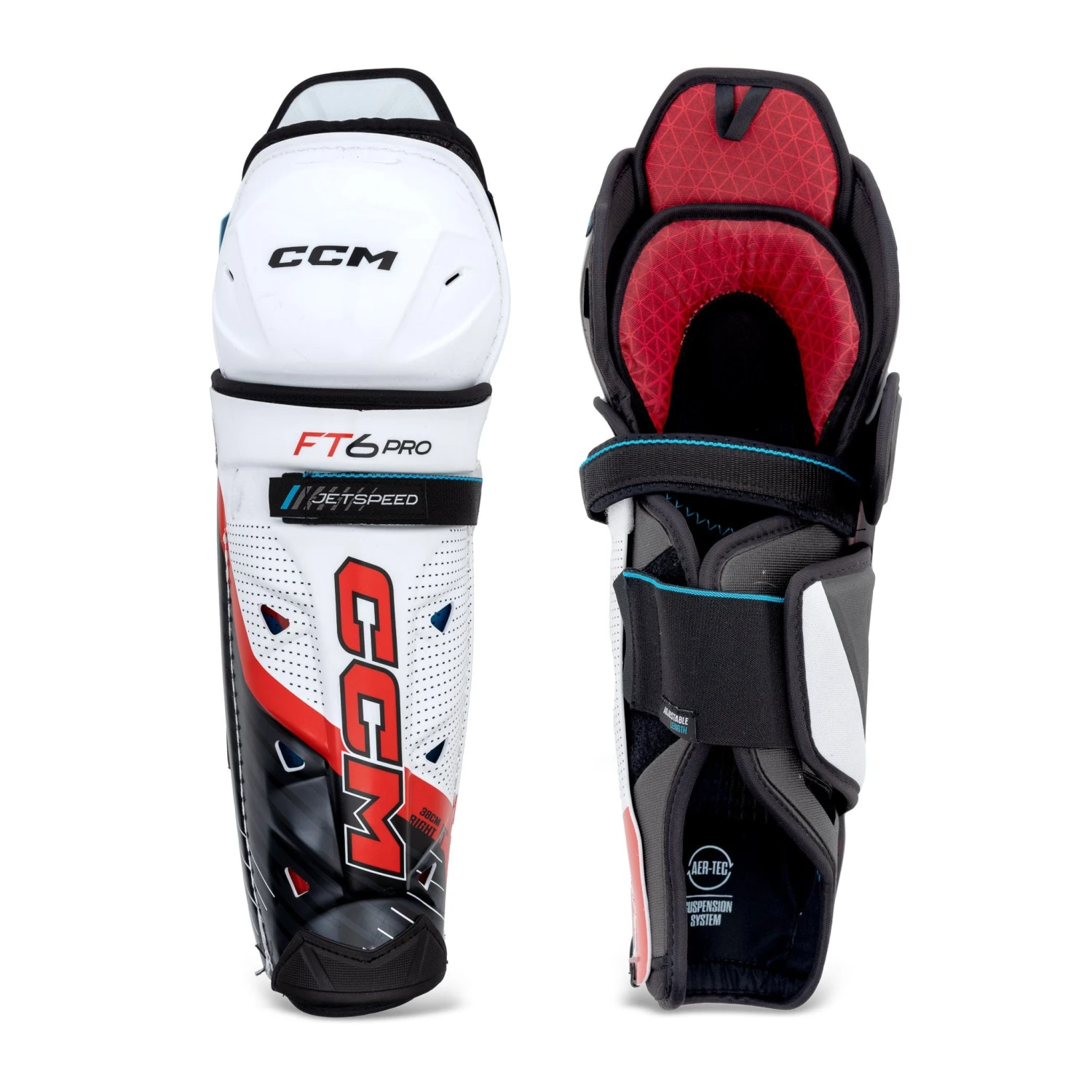CCM Jetspeed FT6 Pro Senior Hockey Shin Guards 1 CCM Jetspeed FT6 Pro Senior Hockey Shin Guards